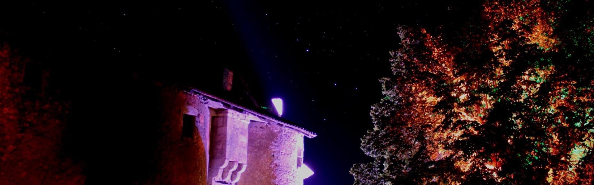 Le château de chiré la Nuit bien éclairé