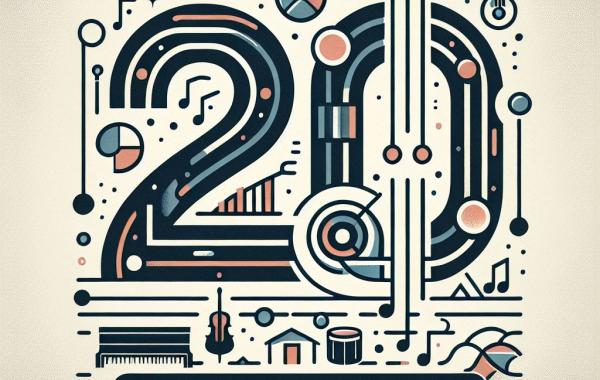 Un logo célébrant les 20 ans de musique