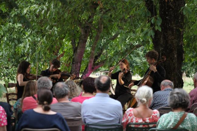 Un concert dans les jardins de la Maison Tassin à Neuville